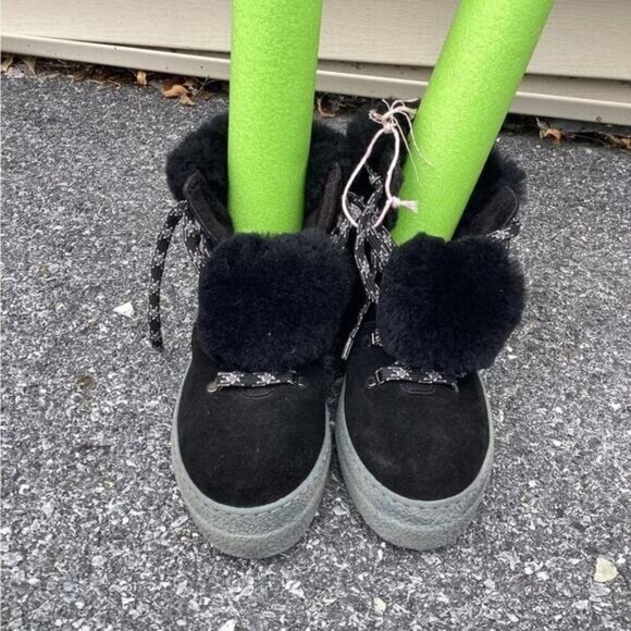 Goth y2k indie normcore gorpcore fishermanSUEDE COLD WEATHER snow boot size 39/9 - Picture 1 of 10